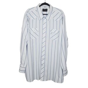 White Horse Pearl Snap Button Up